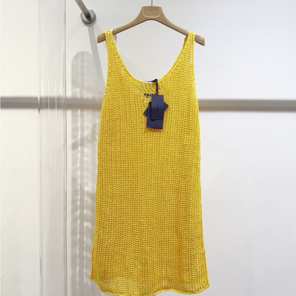 Authentic Prada Vibrant Yellow Knit Top - Picture 1 of 8